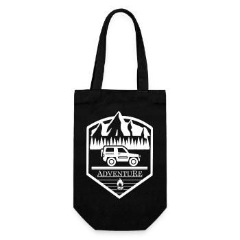 Adventure Travel Hiking Mountain - Geschenkbeutel für Flaschen - Schwarz - Vorne