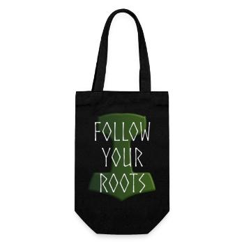 Follow your Roots - Hammer Donar Thor Mjölnir - Gift Bag for Bottles - black - Front