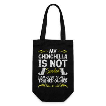 Chinchillas Nagetier Chinchilla Lover - Geschenkbeutel für Flaschen - Schwarz - Vorne