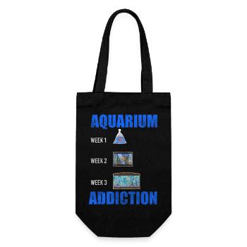 Aquarium Wasser Zucht Haustier - Geschenkbeutel für Flaschen - Schwarz - Vorne