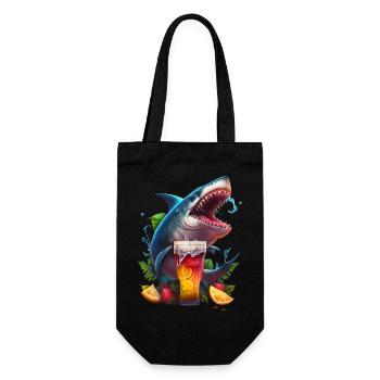 Requin amateur de bière - Sac à bouteille - noir - Devant