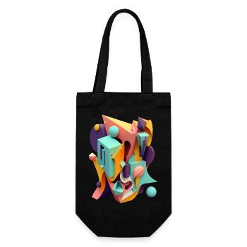 .3D - Gift Bag for Bottles - black - Front