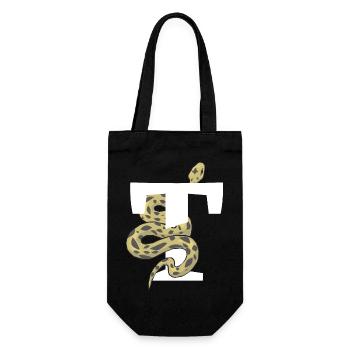 Letter t snake - Gift Bag for Bottles - black - Front