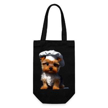 Restaurateur Yorkshire Terrier Chien de cuisine chiot - Sac à bouteille - noir - Devant