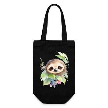 Sloth - Gift Bag for Bottles - black - Front