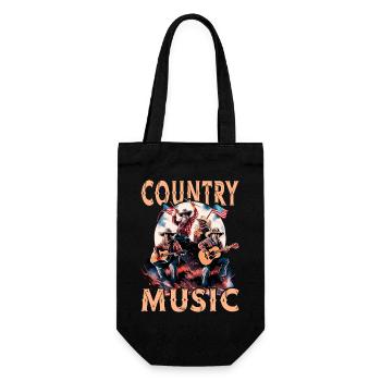 Chanteur de guitare de musique country Western USA Vintage - Sac à bouteille - noir - Devant