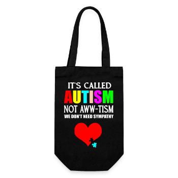 Autism heart logo - Gift Bag for Bottles - black - Front