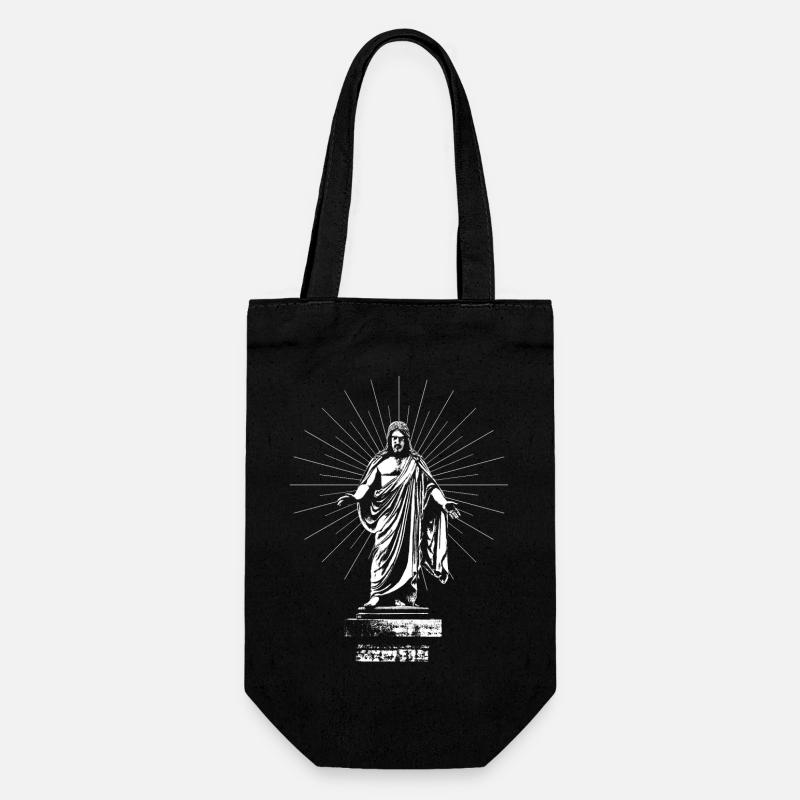 Jesus Christ / Depiction in White - Gift Bag for Bottles - black