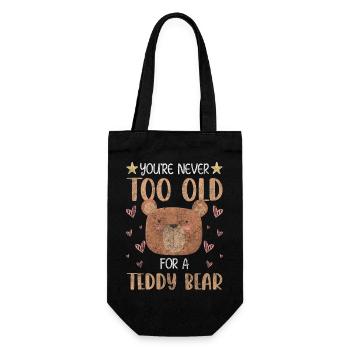 Teddy Spielzeug Niedlich - Geschenkbeutel für Flaschen - Schwarz - Vorne