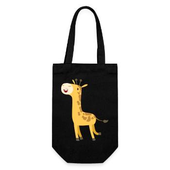 Wildtiere - Geschenkbeutel für Flaschen - Schwarz - Vorne
