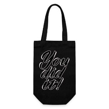 T-shirt with slogan - Gift Bag for Bottles - black - Front