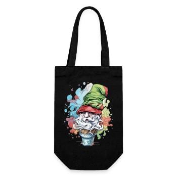 Lutin dans le cornet de glace - Sac à bouteille - noir - Devant