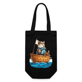 Viking Cat 1 - Gift Bag for Bottles - black - Front