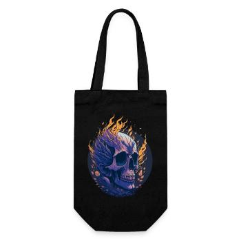Fire skull - Gift Bag for Bottles - black - Front
