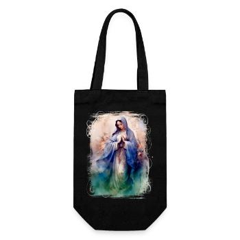Holly Mary Maria Madonna Mariana Virgin Mary Holy - Gift Bag for Bottles - black - Front