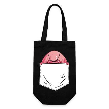 Blob fish - Gift Bag for Bottles - black - Front