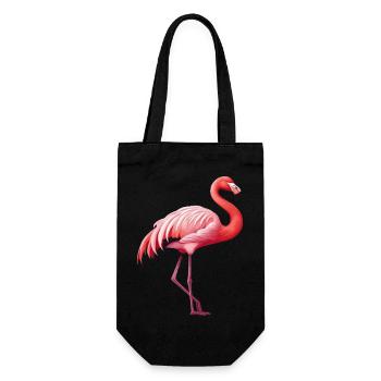 Flamingo - Geschenkbeutel für Flaschen - Schwarz - Vorne