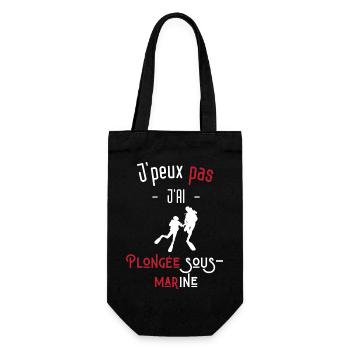 j'peux pas j'ai plongée sous-marine - Sac à bouteille - noir - Devant