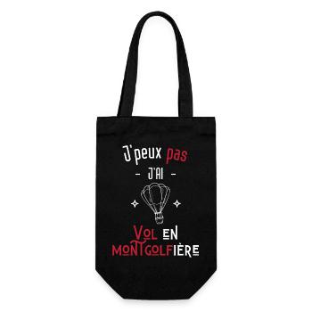 j'peux pas j'ai vol en montgolfière - Sac à bouteille - noir - Devant