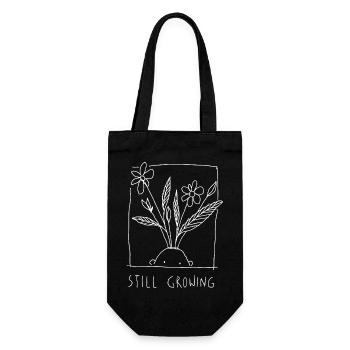 Growing / Wachsen Invert - Gift Bag for Bottles - black - Front