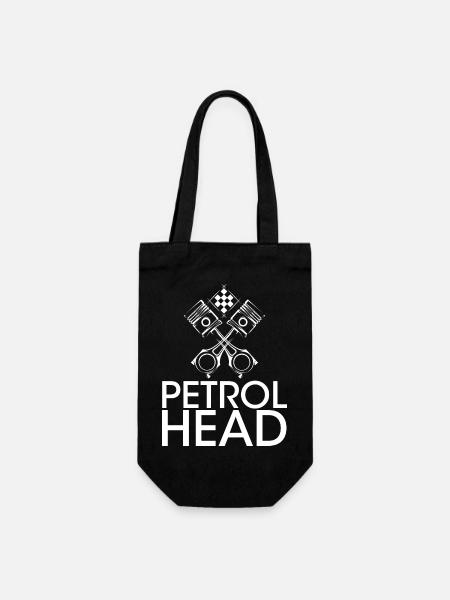 Essence tête piston icône illustration voiture de course - Sac à bouteille - noir