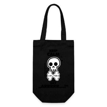 Pirates keep calm and say arrrr - Gift Bag for Bottles - black - Front