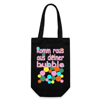 bubble deutsche Version Nr.1 - Geschenkbeutel für Flaschen - Schwarz - Vorne