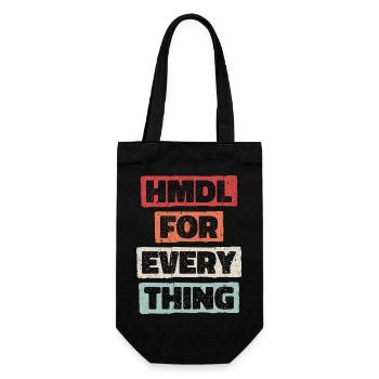 HMDL for Evth - Alhamdulillah for everything - Gift Bag for Bottles - black - Front