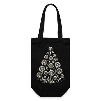 Dandelion Christmas Tree - Christmas Garden Design - Gift Bag for Bottles - black - Front