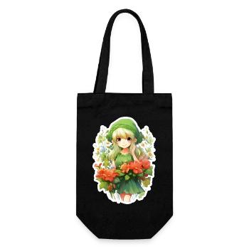 Chemise fantastique de champ de fleurs Elfe Blonde - Sac à bouteille - noir - Devant