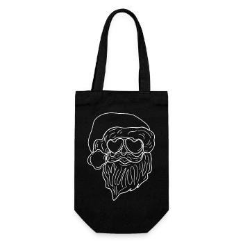 Cool Santa - Geschenkbeutel für Flaschen - Schwarz - Vorne