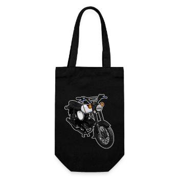S51 (weiß) // Illustration - Geschenkbeutel für Flaschen - Schwarz - Vorne