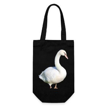 Cygne, Canard, Oiseau, Oie - Sac à bouteille - noir - Devant