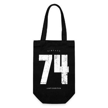 Vintage 74 Limitierte Auflage - Geschenkbeutel für Flaschen - Schwarz - Vorne