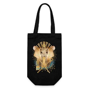 Souris avec masque de pharaon égyptien - Sac à bouteille - noir - Devant