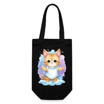 Cute Baby Cat - Gift Bag for Bottles - black - Front