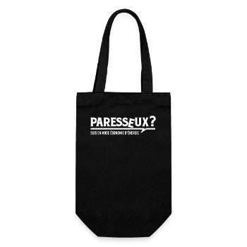 Paresseux ? Suis en mode économie d'énergie ! - Sac à bouteille - noir - Devant