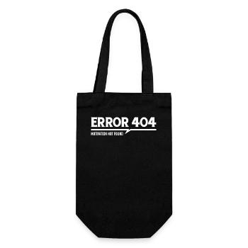Error 404 motivation not found - Sac à bouteille - noir - Devant