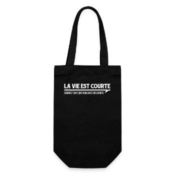 LA VIE EST COURTE - Souriez ... - Sac à bouteille - noir - Devant