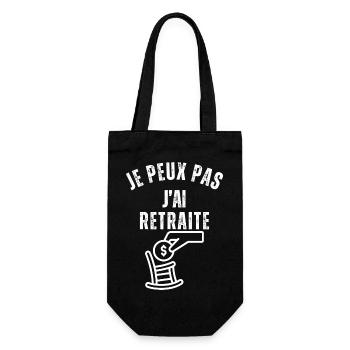 Je peux pas j'ai retraite en camping-car - Sac à bouteille - noir - Devant