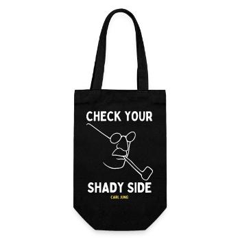 Carl Jung Quote Translated To Gen Z - Shady Side - Gift Bag for Bottles - black - Front