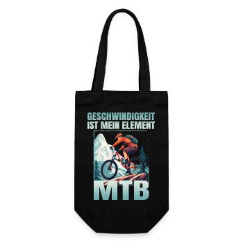 Geschwindigkeit ist mein Element - Geschenkbeutel für Flaschen - Schwarz - Vorne