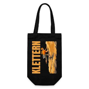 Klettern - Geschenkbeutel für Flaschen - Schwarz - Vorne