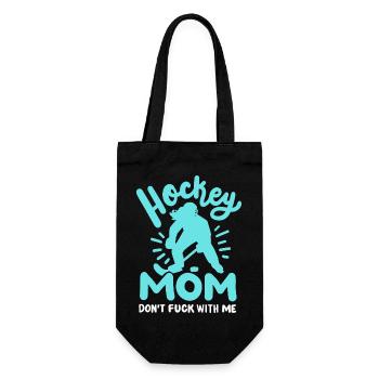 Hockey Mama Eishockeyspielerin - Geschenkbeutel für Flaschen - Schwarz - Vorne