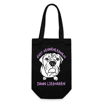 D’abord apprendre à se connaître, puis s’aimer - Bulldog - Sac à bouteille - noir - Devant