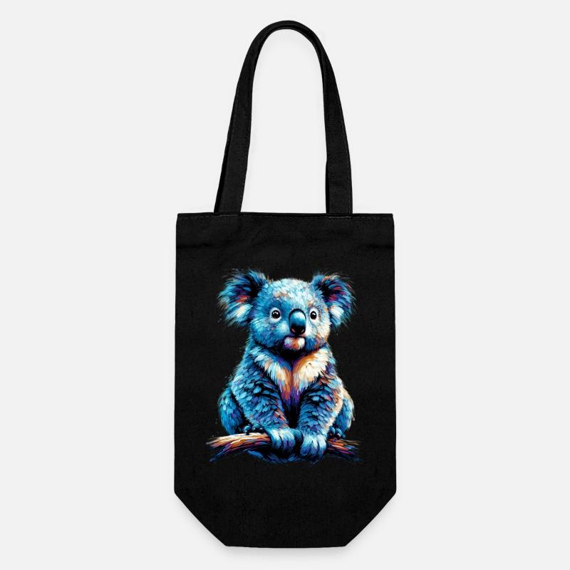 Koala - Geschenkbeutel für Flaschen - Schwarz