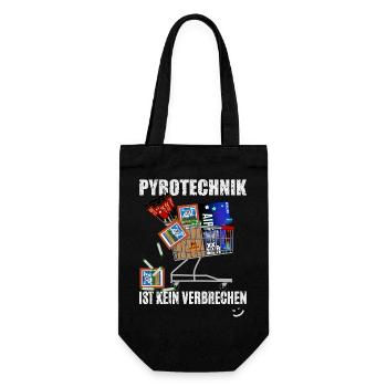 Pyrotechnik ist kein Verbrechen - Geschenkbeutel für Flaschen - Schwarz - Vorne