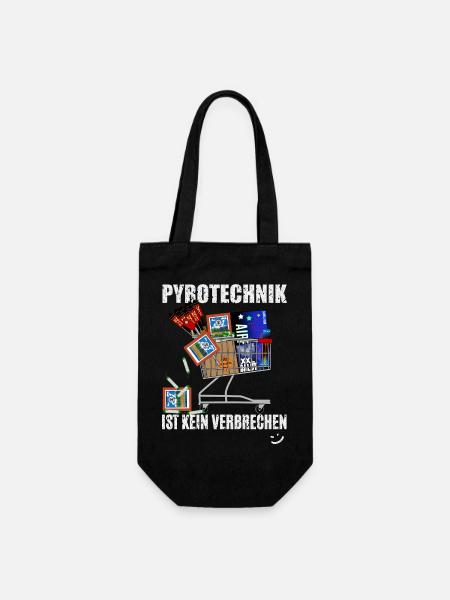 Pyrotechnik ist kein Verbrechen - Geschenkbeutel für Flaschen - Schwarz