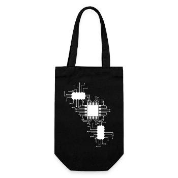 Circuit Net Art - Gift Bag for Bottles - black - Front