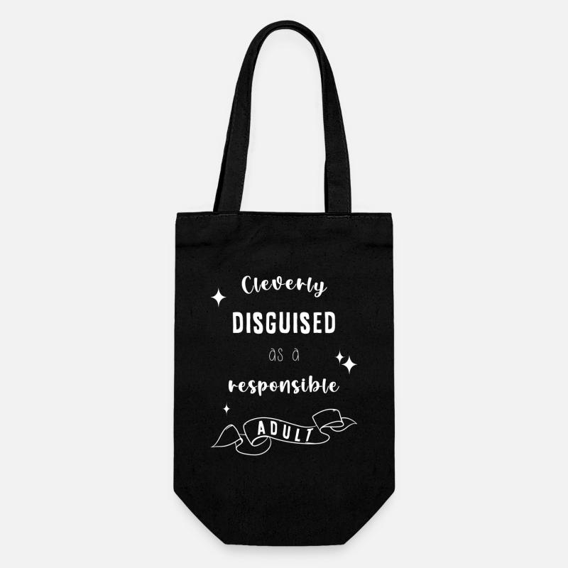 cleverly disguised as a responsible adult - Gift Bag for Bottles - black